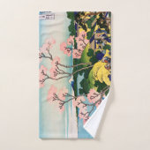 葛飾北斎 – 御殿山、東海道、品川 バスタオルセット (ハンドタオル)