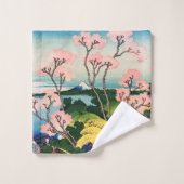 葛飾北斎 – 御殿山、東海道、品川 バスタオルセット (ウォッシュタオル)