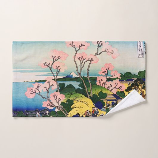 葛飾北斎 – 御殿山、東海道、品川 バスタオルセット (ハンドタオル)