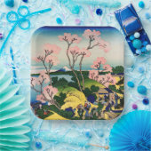 葛飾北斎 – 御殿山、東海道、品川 ペーパープレート (パーティー)