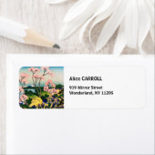 葛飾北斎 – 御殿山、東海道、品川 ラベル (インサイチュ)