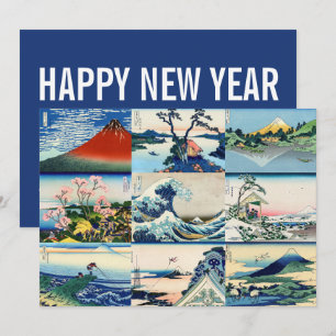 葛飾北斎 - 新年快乐 / 富士三十六景より シーズンカード