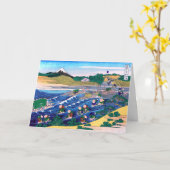 葛飾北斎 - 東海道金谷の富士 カード (黄色い花)