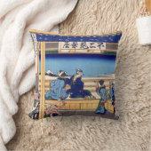 葛飾北斎 – 東海道・吉田 クッション (ブランケット)