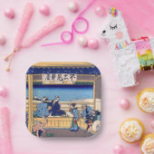 葛飾北斎 – 東海道・吉田 ペーパープレート (パーティー)