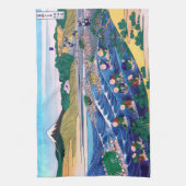 葛飾北斎 – 東海道・金屋の富士 キッチンタオル (縦)