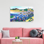 葛飾北斎 – 東海道・金屋の富士 キャンバスプリント (インサイチュ (リビング))