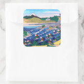 葛飾北斎 – 東海道・金屋の富士 スクエアシール (バッグ)