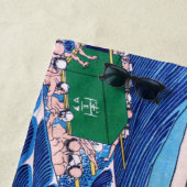 葛飾北斎 – 東海道・金屋の富士 ビーチタオル (インサイチュ)