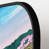 葛飾北斎 – 東海道・金屋の富士 ピックルボールラケット (左詳細)