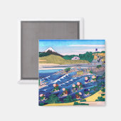 葛飾北斎 – 東海道・金屋の富士 マグネット (正面/裏面)