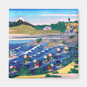 葛飾北斎 – 東海道・金屋の富士 マグネット