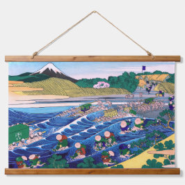 葛飾北斎 – 東海道・金屋の富士 吊り下げ型タペストリー