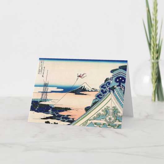 葛飾北斎 – 江戸浅草本願寺 カード (正面)