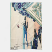 葛飾北斎 – 江戸浅草本願寺 キッチンタオル (縦)