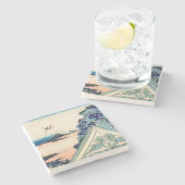 葛飾北斎 – 江戸浅草本願寺 ストーンコースター (横)