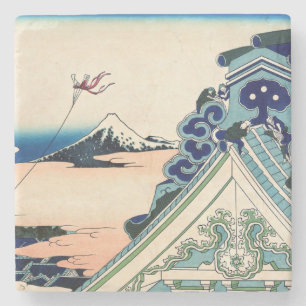葛飾北斎 – 江戸浅草本願寺 ストーンコースター