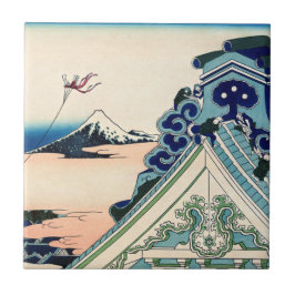 葛飾北斎 – 江戸浅草本願寺 タイル