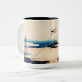 葛飾北斎 – 江戸浅草本願寺 ツートーンマグカップ (正面左)