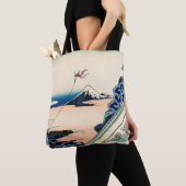 葛飾北斎 – 江戸浅草本願寺 トートバッグ (クローズアップ)