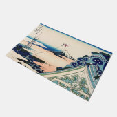 葛飾北斎 – 江戸浅草本願寺 ドアマット (アングル)