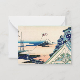 葛飾北斎 - 江戸浅草本願寺 ノートカード