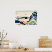 葛飾北斎 – 江戸浅草本願寺 ポスター (キッチン)