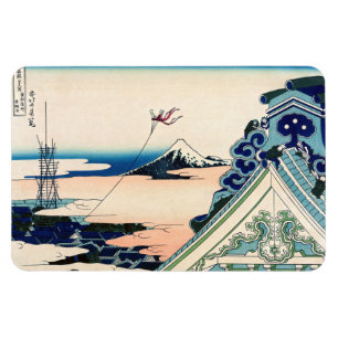 葛飾北斎 – 江戸浅草本願寺 マグネット