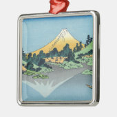 葛飾北斎 - 河口湖に映る富士山 メタルオーナメント (左)