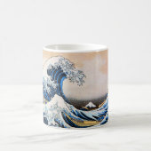 葛飾北斎、浮世絵、神奈川沖浪裏 コーヒーマグカップ (中央)
