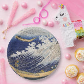 葛飾北斎。海波 ペーパープレート (パーティー)