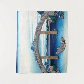 葛飾北斎 - 深川の万年橋下 タペストリー (正面)