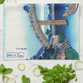 葛飾北斎 – 深川万年橋下 キッチンタオル (折り畳み)