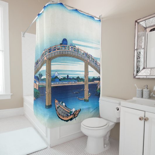 葛飾北斎 – 深川万年橋下 シャワーカーテン (インサイチュ)