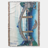 葛飾北斎 – 深川万年橋下 スローブランケット (正面縦)