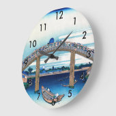 葛飾北斎 – 深川万年橋下 ラージ壁時計 (傾斜)