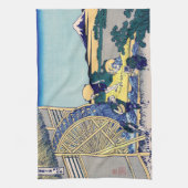 葛飾北斎 – 温田の水車場 キッチンタオル (縦)