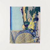 葛飾北斎 – 温田の水車場 タペストリー (正面)