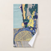 葛飾北斎 – 温田の水車場 バスタオルセット (ハンドタオル)