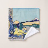 葛飾北斎 – 温田の水車場 バスタオルセット (ウォッシュタオル)