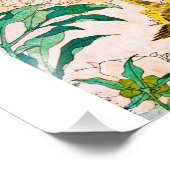 葛飾北斎 – 牡丹とカナリア フォトプリント            (角)