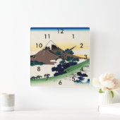 葛飾北斎 - 犬目峠, 甲州 スクエア壁時計 (ホーム)