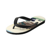 葛飾北斎。甲斐国犬目峠 キッズビーチサンダル (アングル)