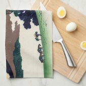 葛飾北斎 – 甲斐国犬目峠 キッチンタオル (四つ折り)