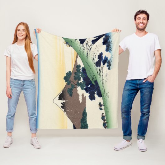 葛飾北斎。甲斐国犬目峠 フリースブランケット (インサイチュ)