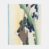 葛飾北斎。甲斐国犬目峠 フリースブランケット (正面)