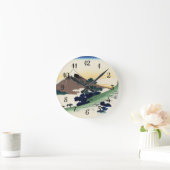 葛飾北斎。甲斐国犬目峠 ラウンド壁時計 (ホーム)