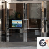 葛飾北斎 – 甲斐国鍛治川 ウィンドウサイン (オフィスドア)