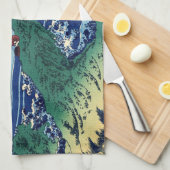 葛飾北斎 – 甲斐国鍛治川 キッチンタオル (四つ折り)