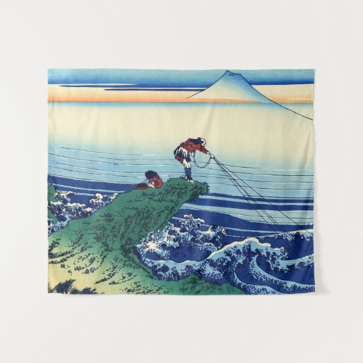 葛飾北斎 – 甲斐国鍛治川 タペストリー (正面(横))